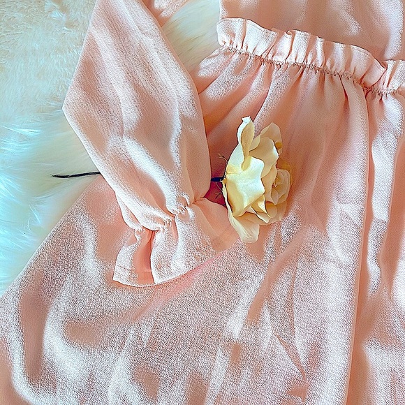 Boohoo Frill Embellished Blush Kimono SZ-10 - Picture 4 of 15